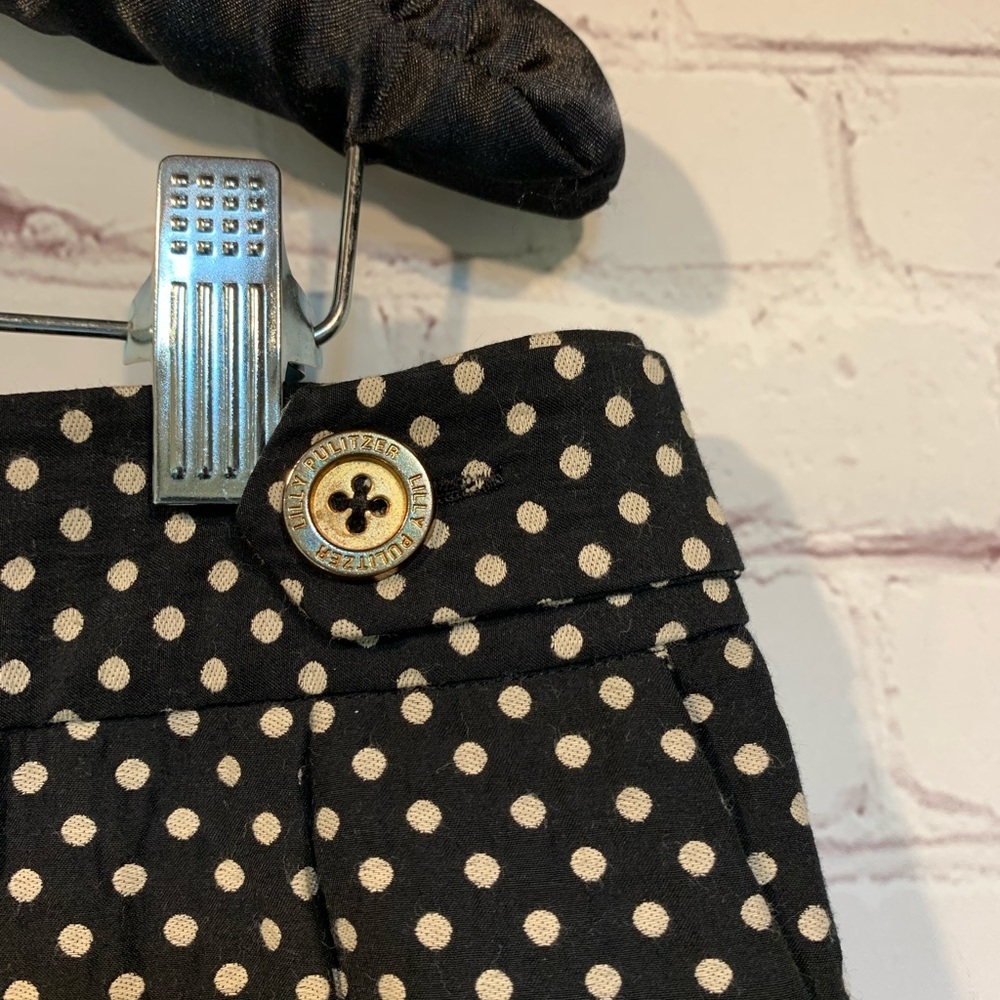 Lilly Pulitzer Black Robyn Polka Dot Skirt Size 6​ - Picture 3 of 4